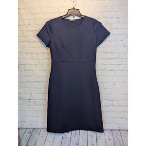 Tea & roses fitted knee length blue dress medium